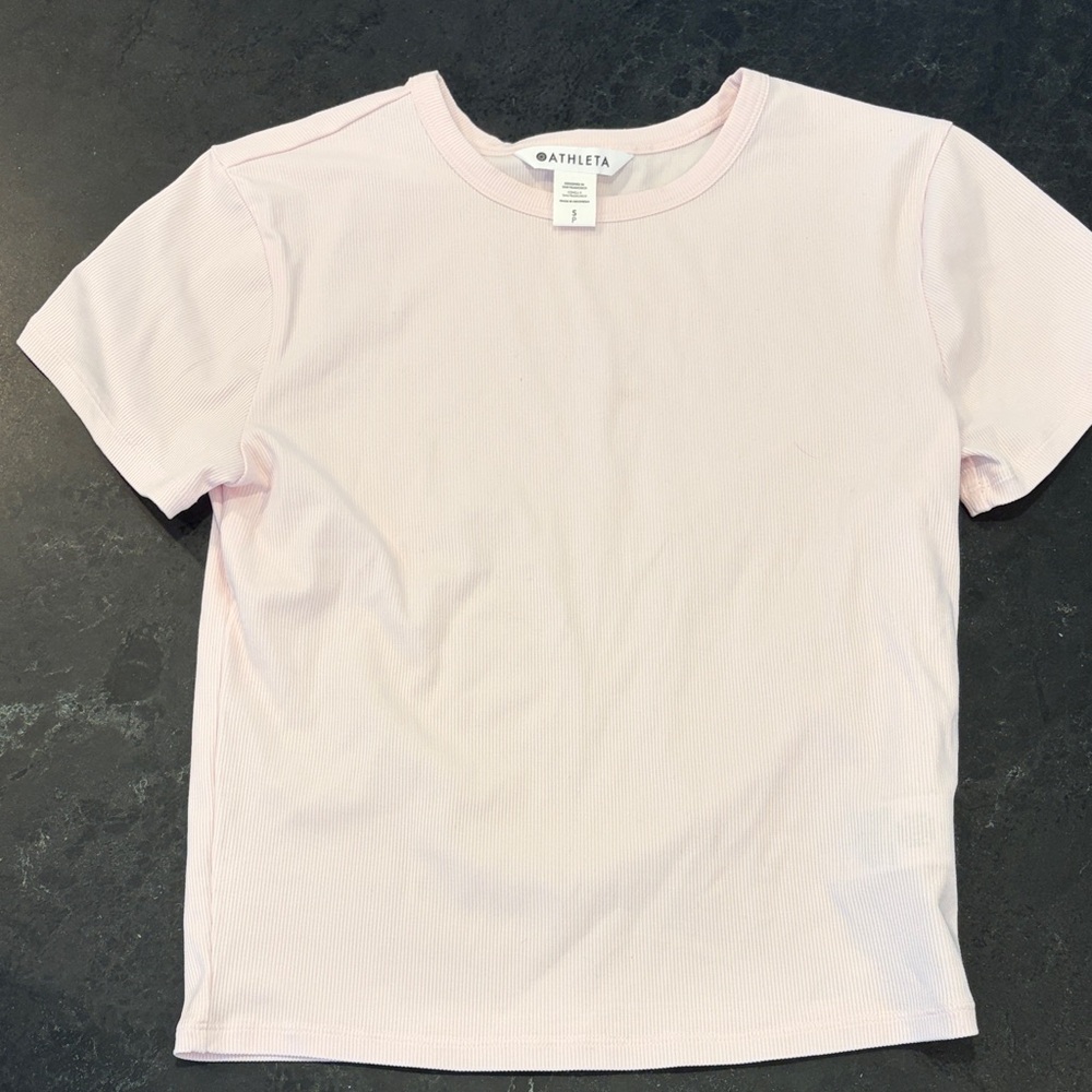 Athleta Kids Light Pink Short Sleeve Tee